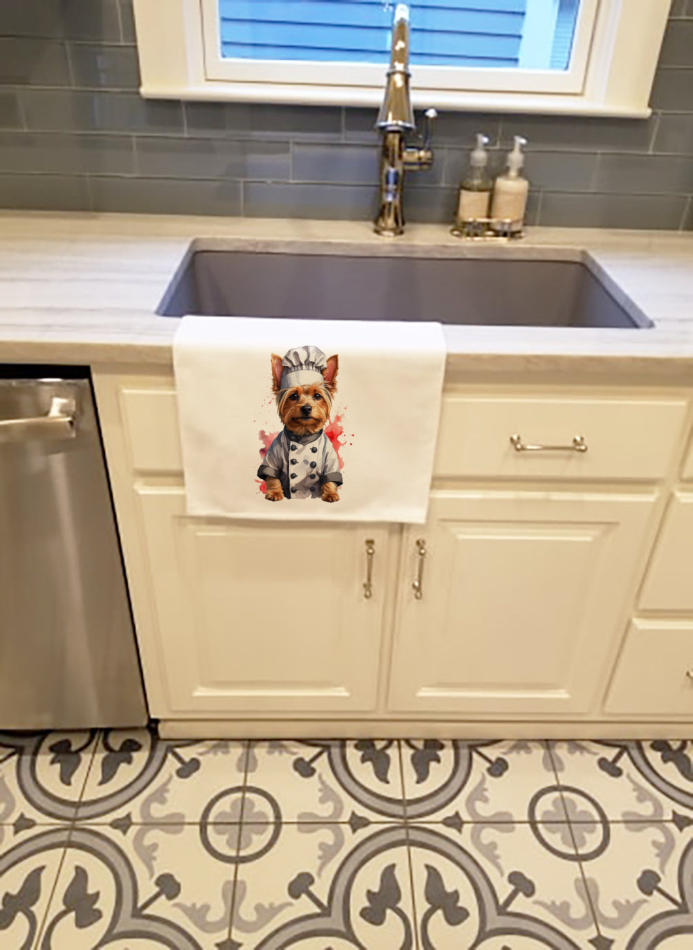 Silky Terrier Chef Kitchen Towel Set of 2