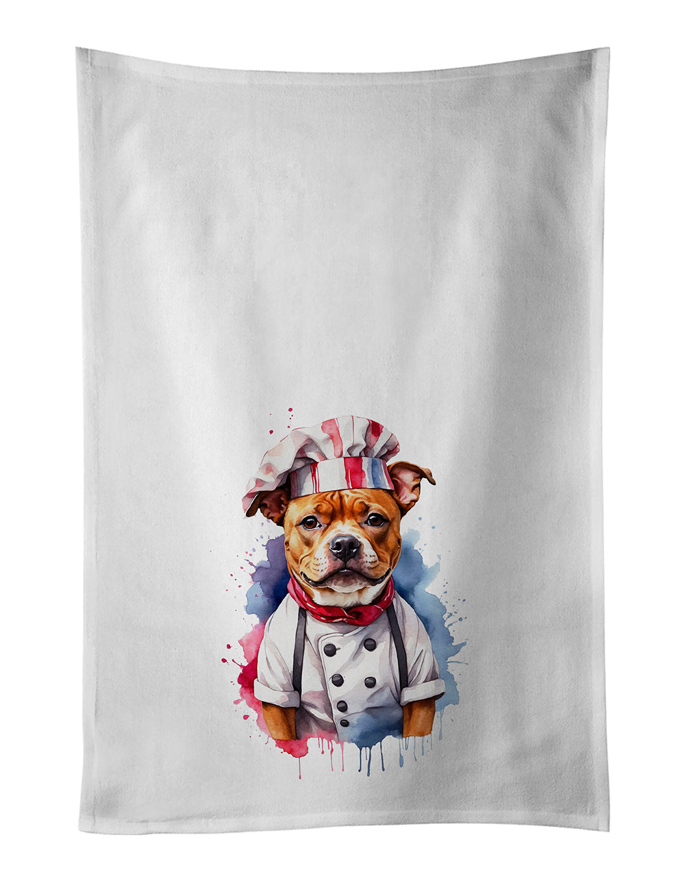 Buy this Staffordshire Bull Terrier Chef Kitchen Towel Set of 2