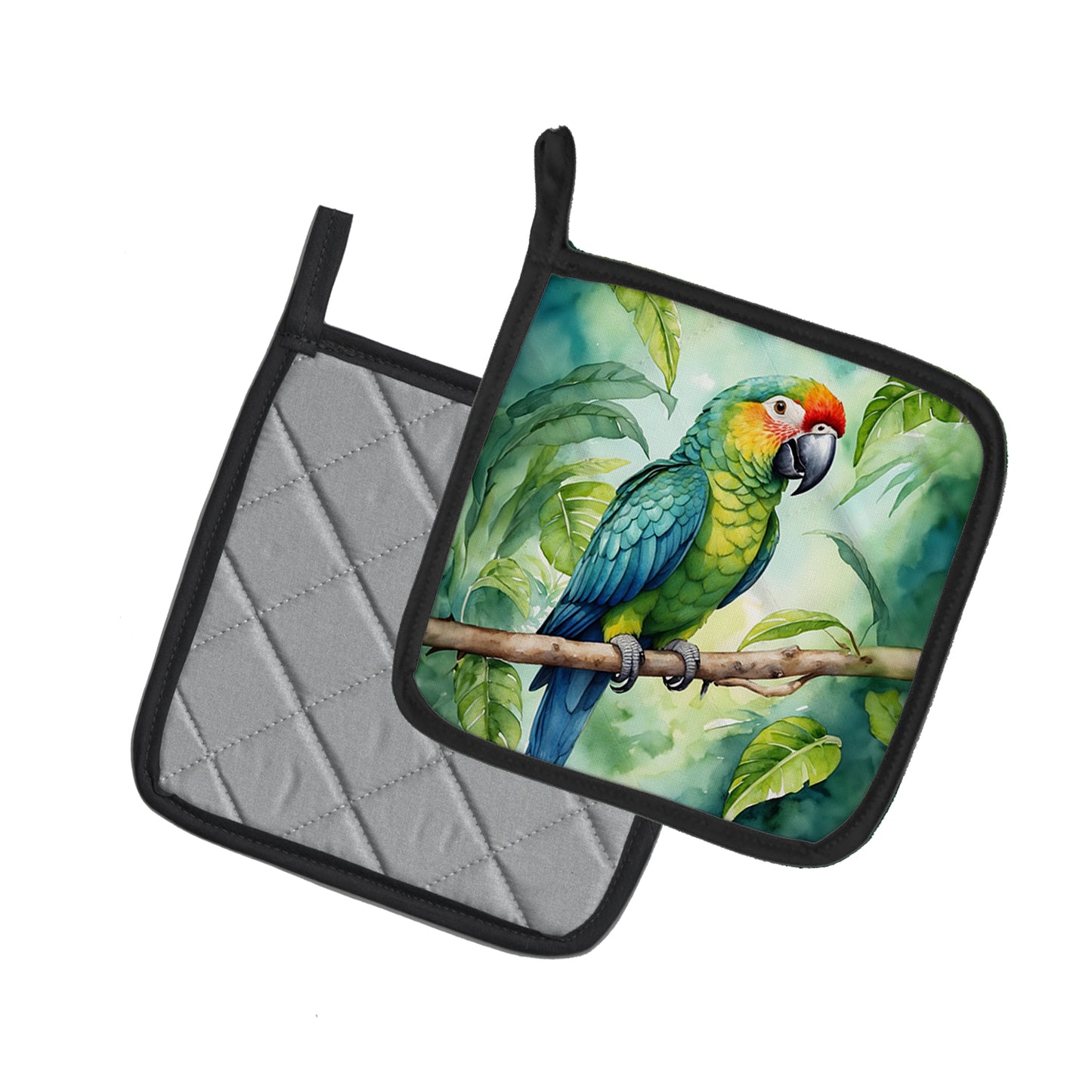 Amazon Parrot Pair of Pot Holders