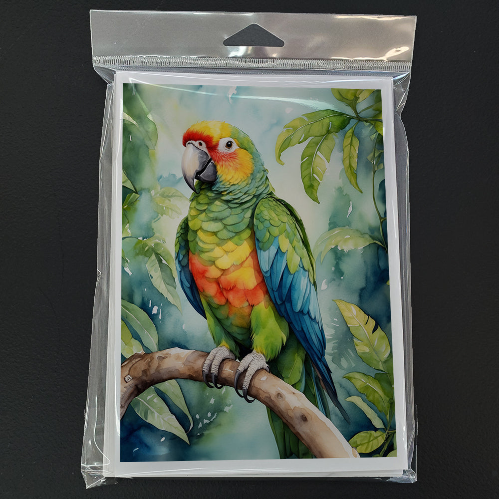 Amazon Parrot Greeting Cards Pack of 8