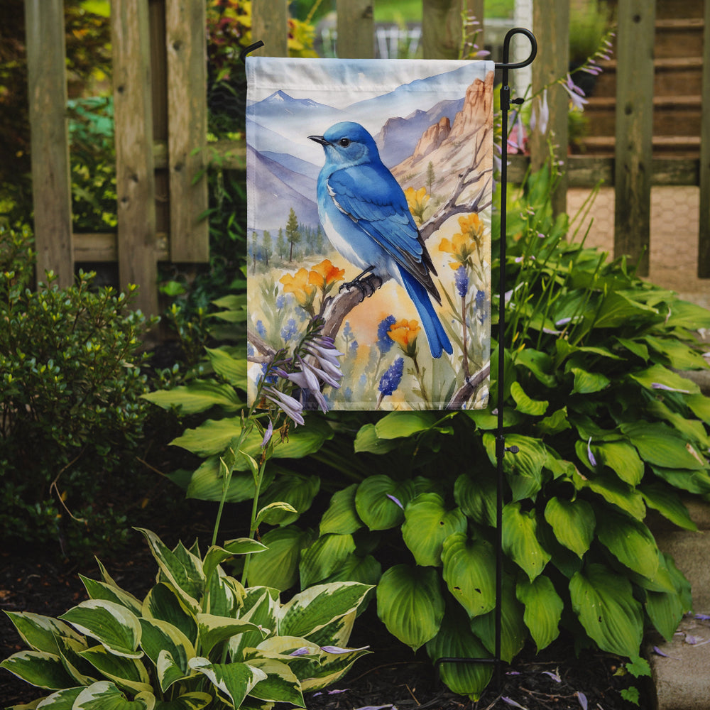 Nevada Mountain Bluebird Garden Flag