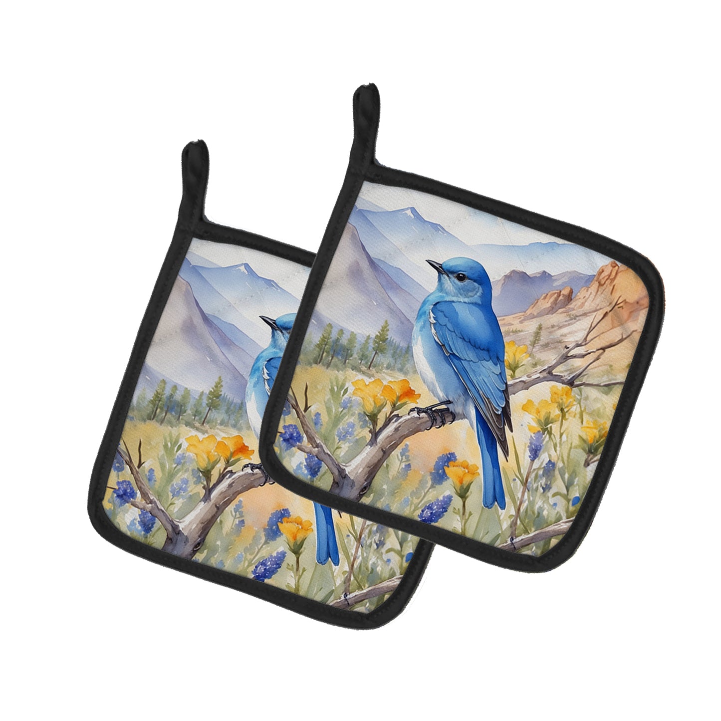 Buy this Nevada Mountain Bluebird Pair of Pot Holders