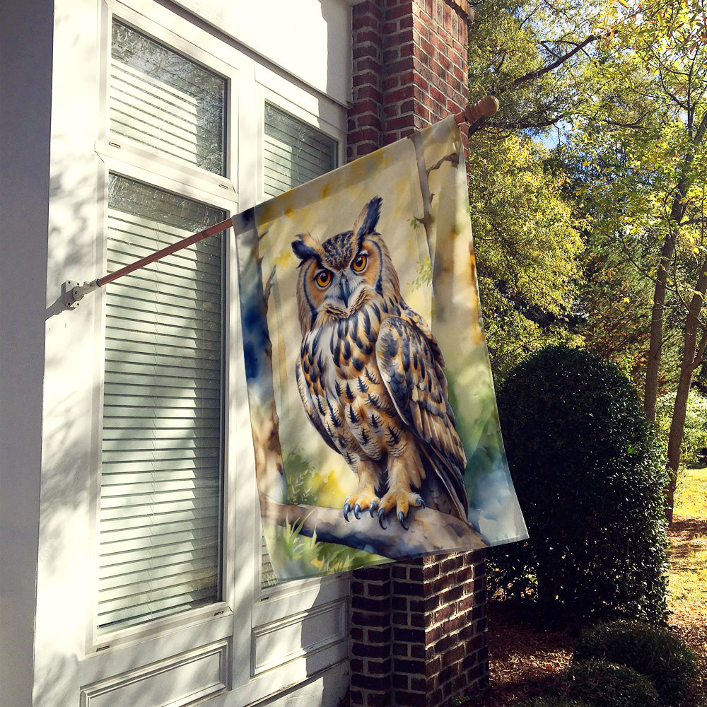 Eurasian Eagle Owl House Flag