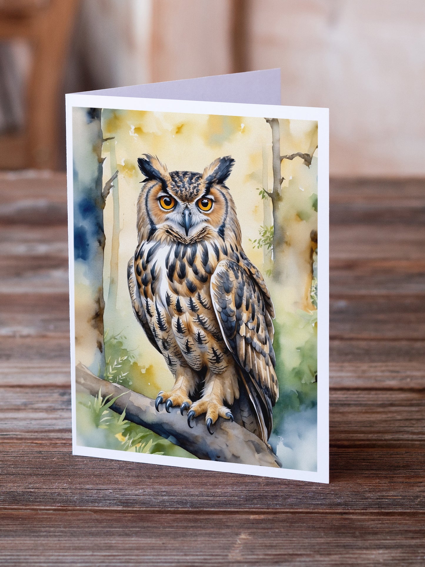 Eurasian Eagle Owl Greeting Cards Pack of 8