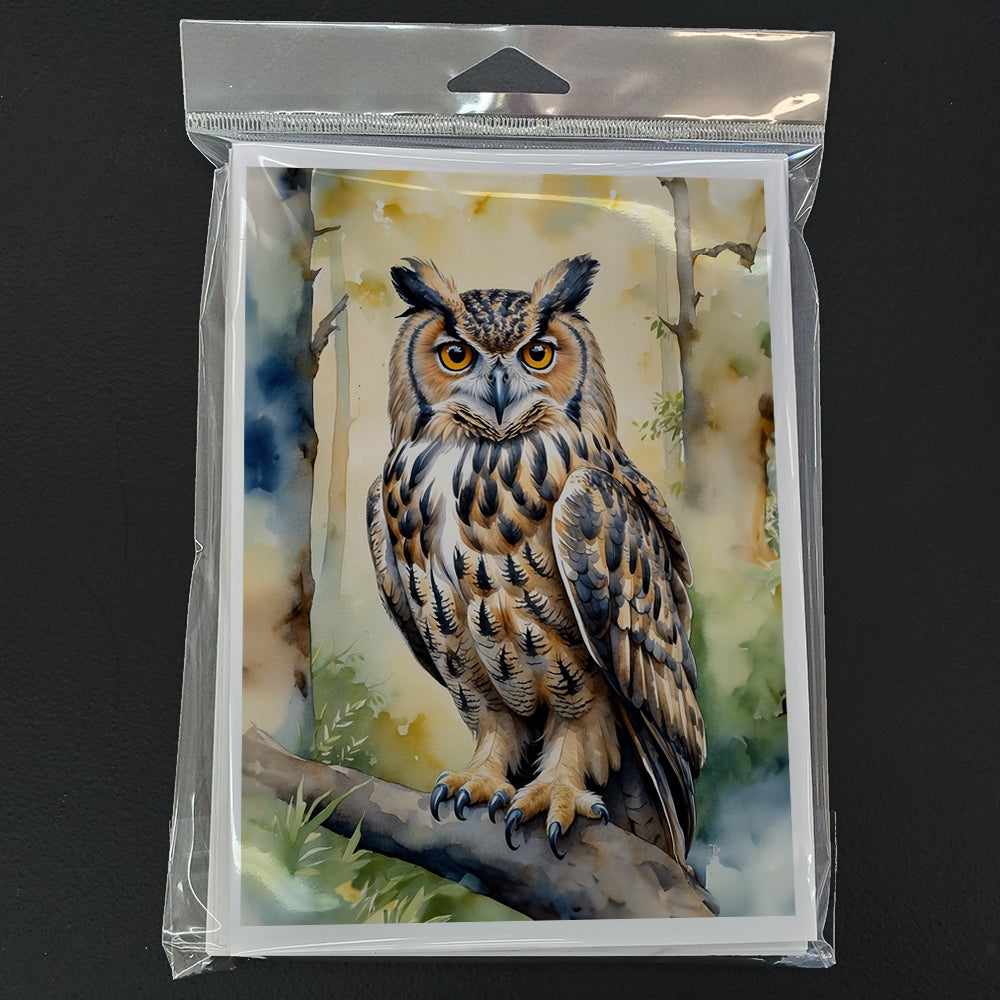 Eurasian Eagle Owl Greeting Cards Pack of 8