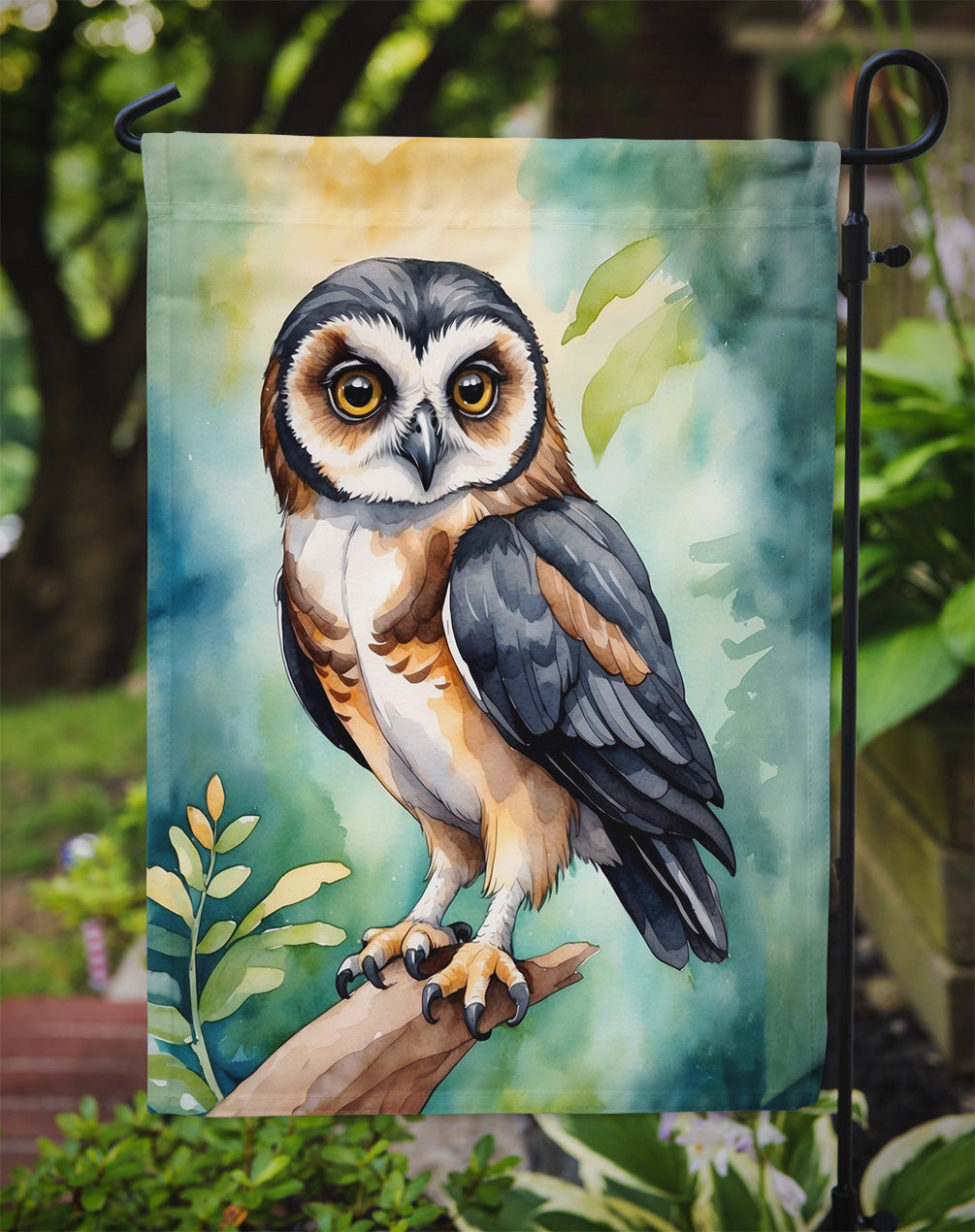 Spectacled Owl Garden Flag