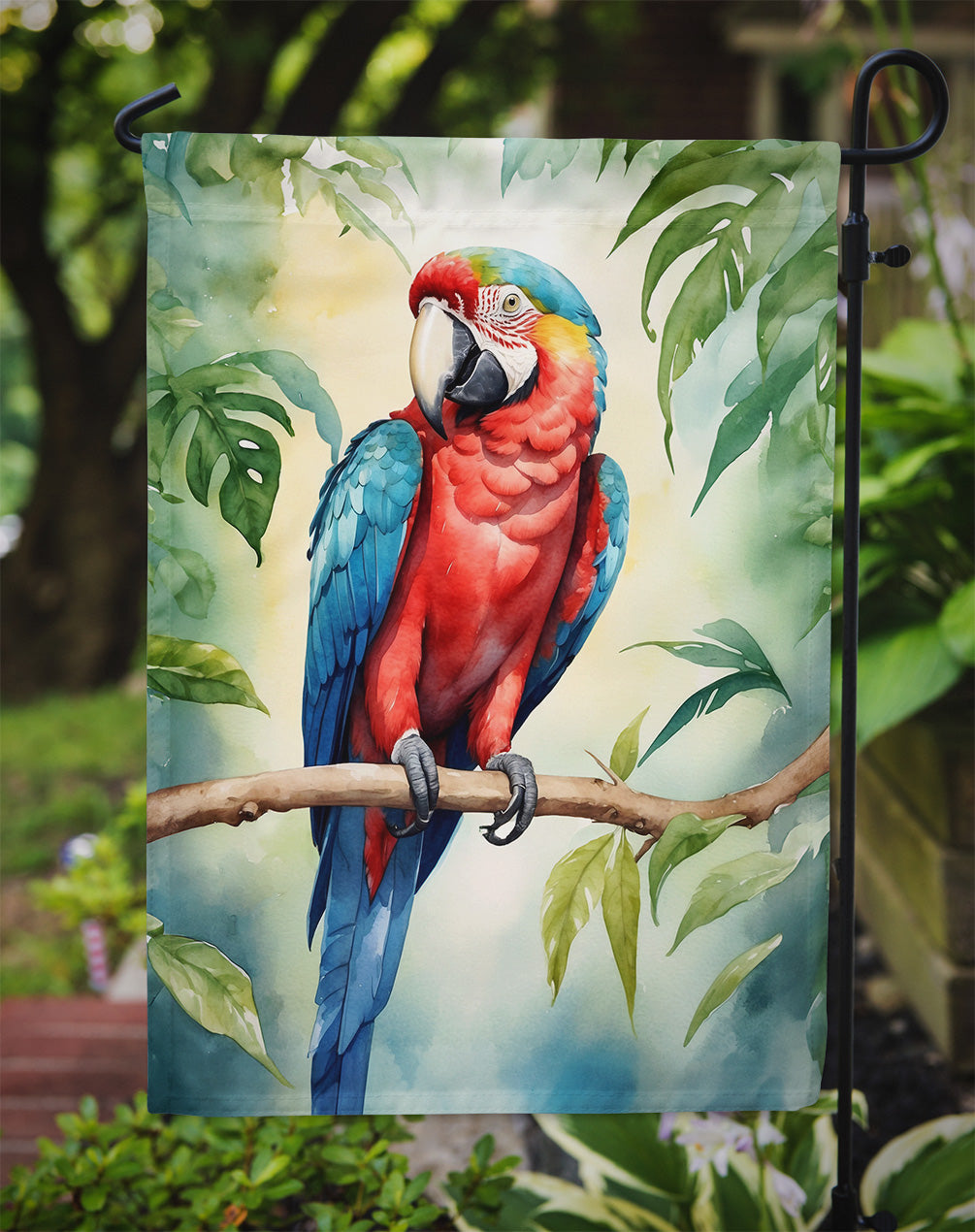 Macaw Parrot Garden Flag