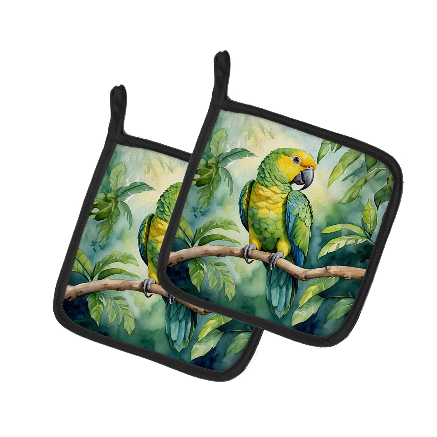 Buy this Yellownaped Amazon Parrot Pair of Pot Holders