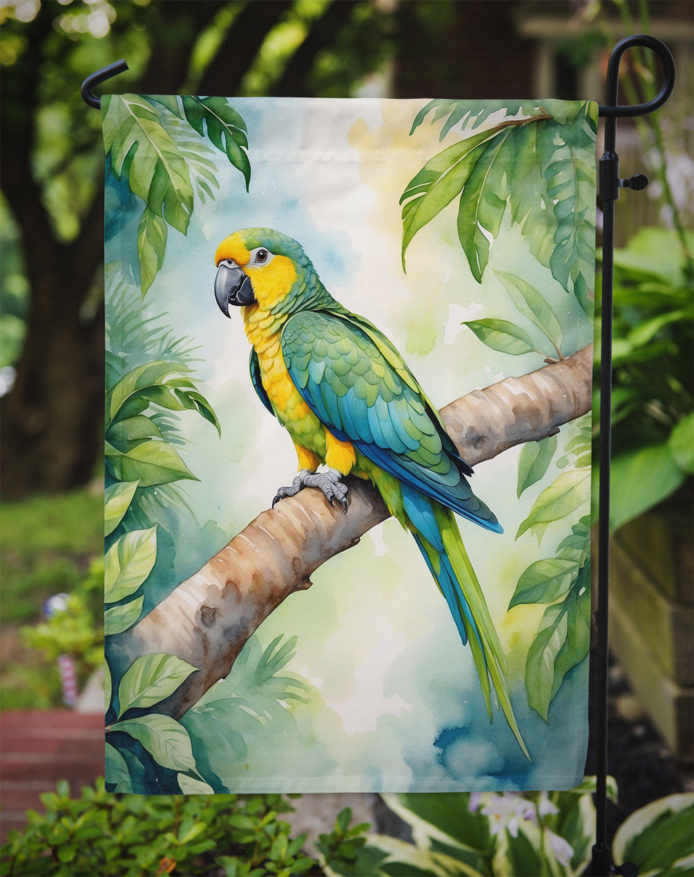 Yellownaped Amazon Parrot Garden Flag