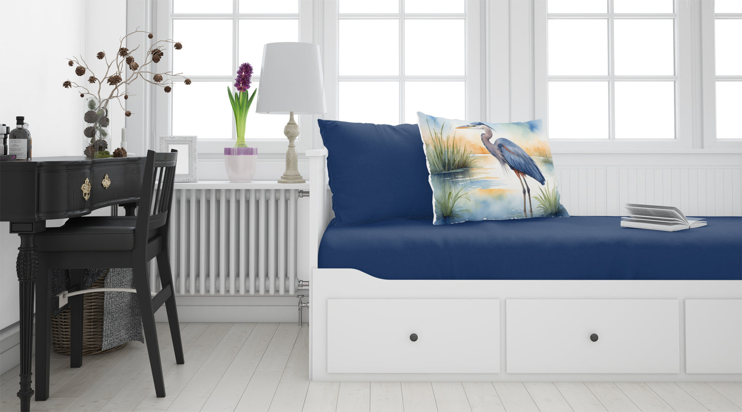 Blue Heron Emerging as the day fades Standard Pillowcase