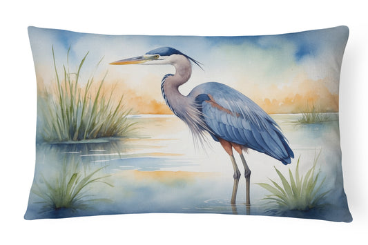 Buy this Blue Heron Emerging as the day fades Throw Pillow