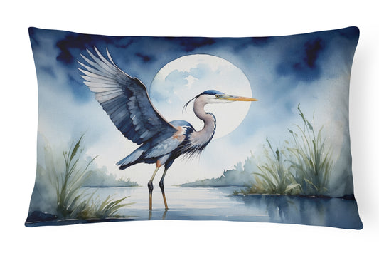 Buy this Blue Heron Under the Moonlight Throw Pillow