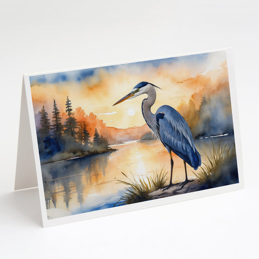 Buy this Blue Heron in the Golden Hour Greeting Cards Pack of 8