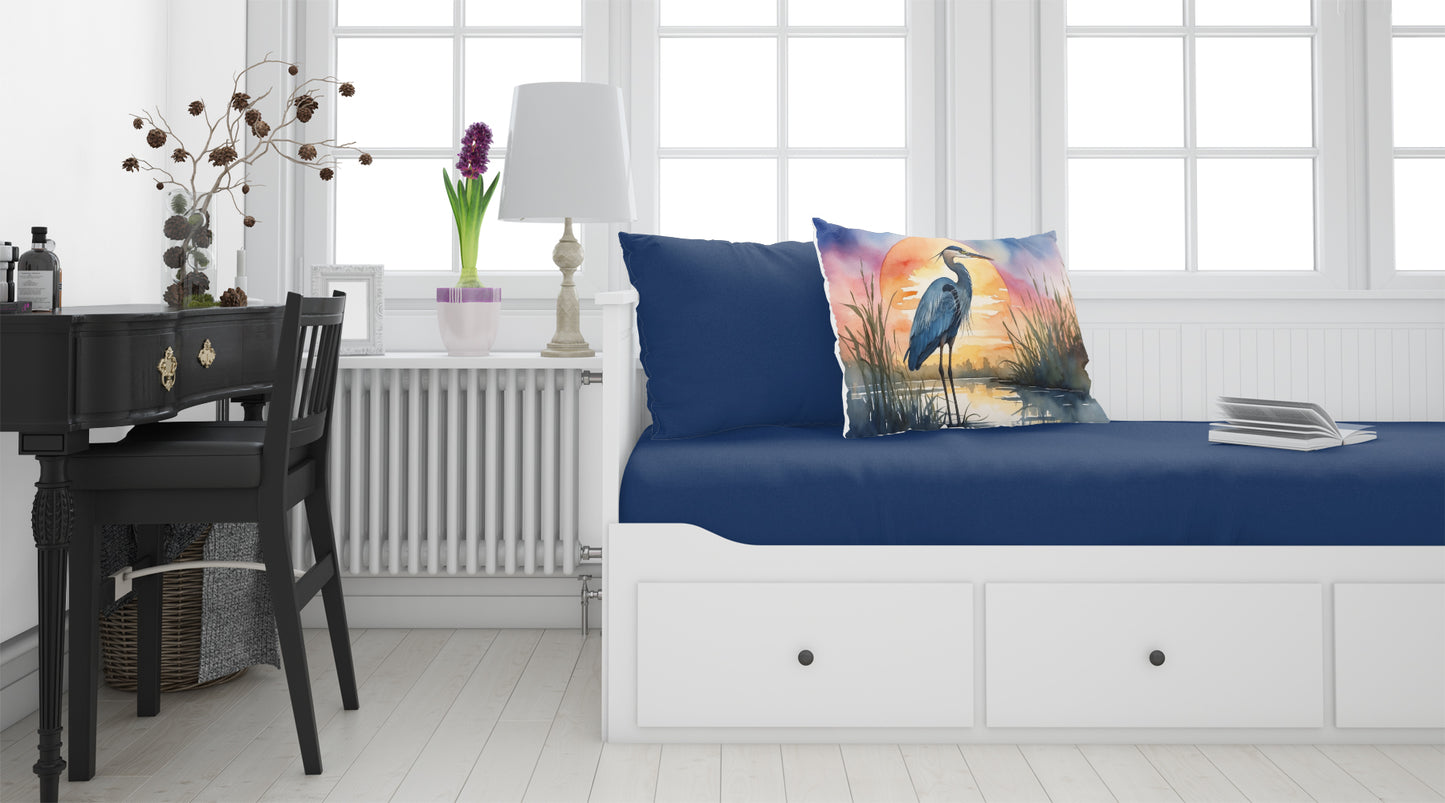 Blue Heron Setting Sun Standard Pillowcase