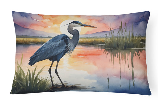 Buy this Blue Heron Setting Sun Throw Pillow