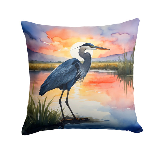 Buy this Blue Heron Setting Sun Throw Pillow