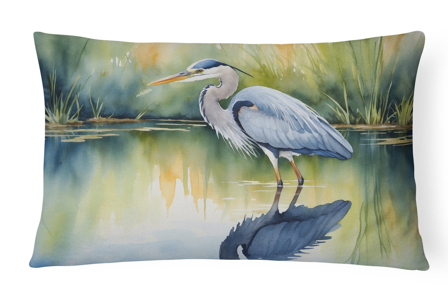 Buy this Blue Heron Stalking Prey Throw Pillow