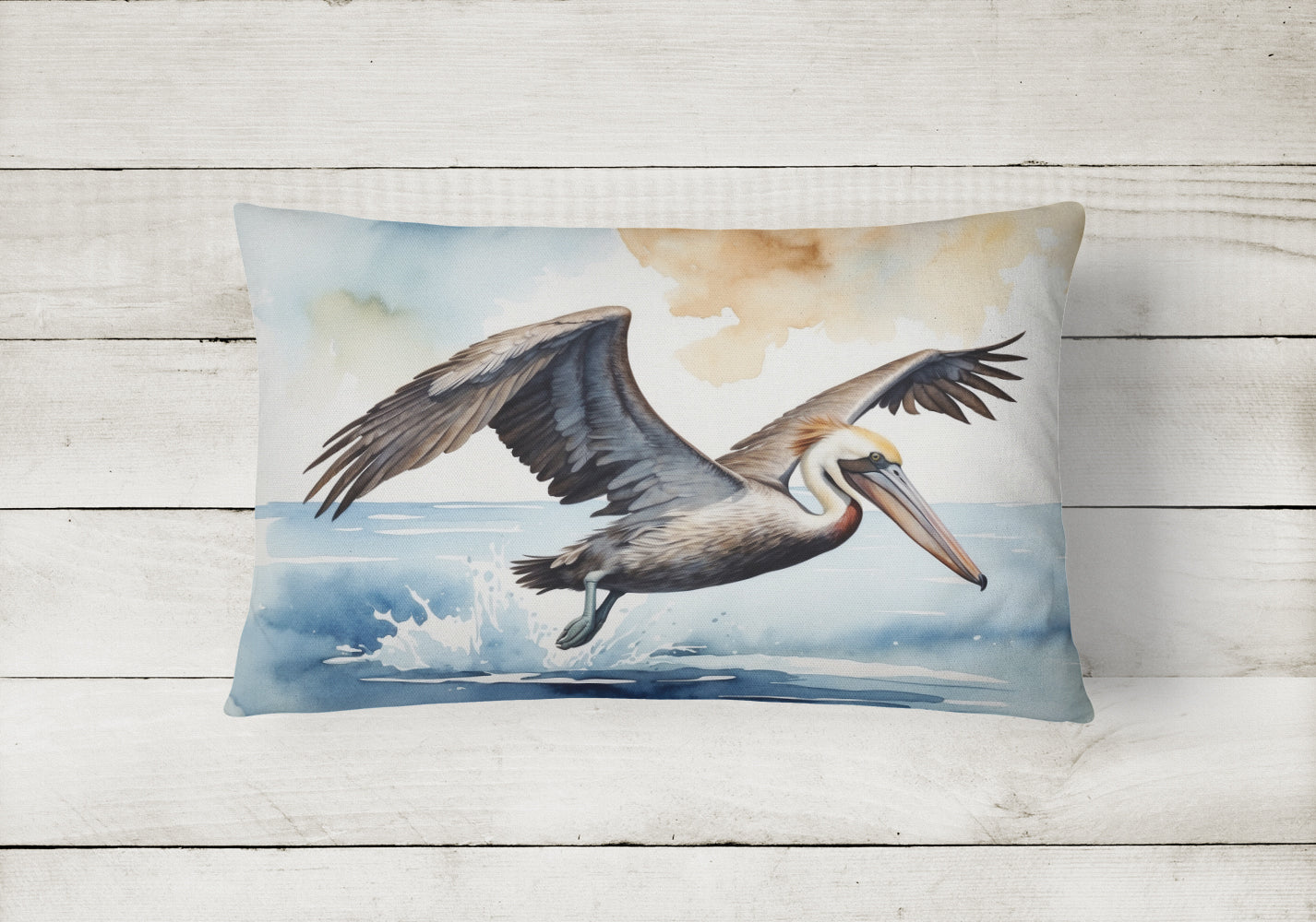 Pelican Diving Throw Pillow
