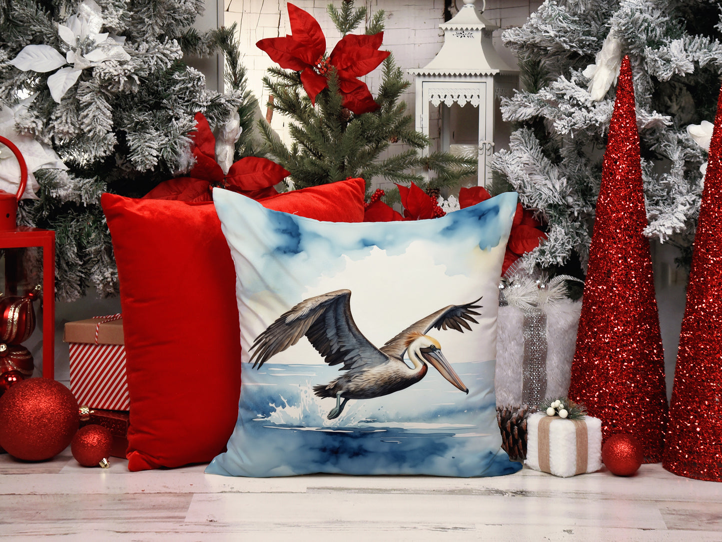 Pelican Diving Throw Pillow