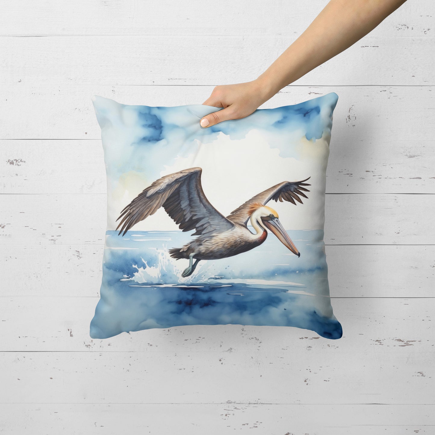 Pelican Diving Throw Pillow