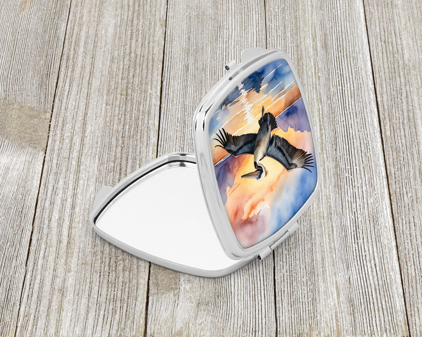 Pelican Fyling at Sunrise Compact Mirror