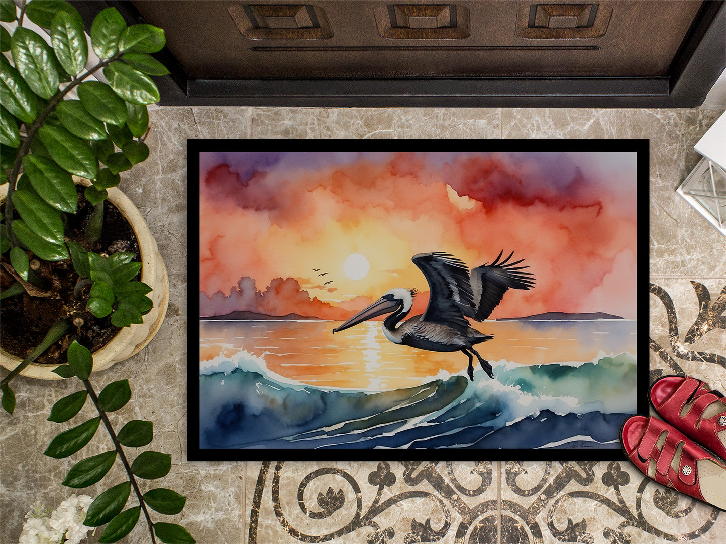 Pelican Fiery Sunset Doormat