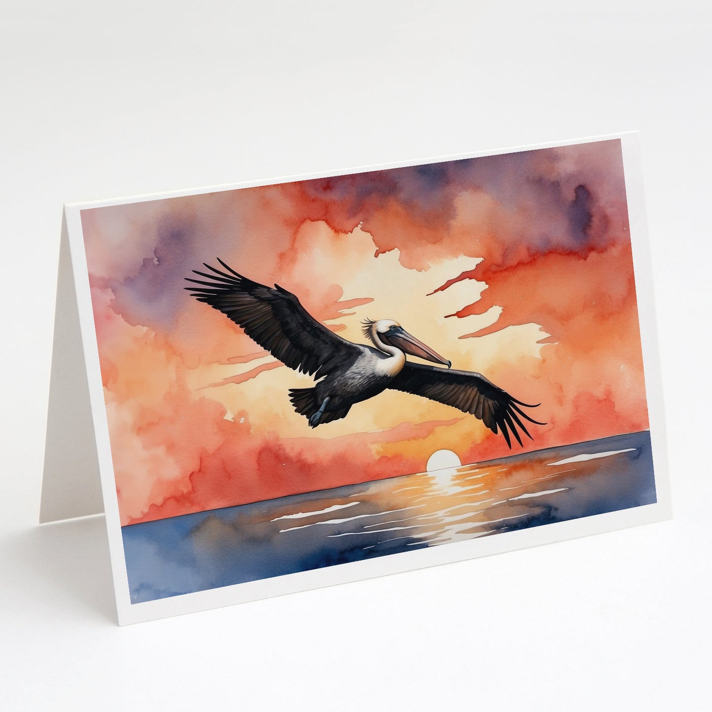 Buy this Pelican Fiery Sunset Greeting Cards Pack of 8