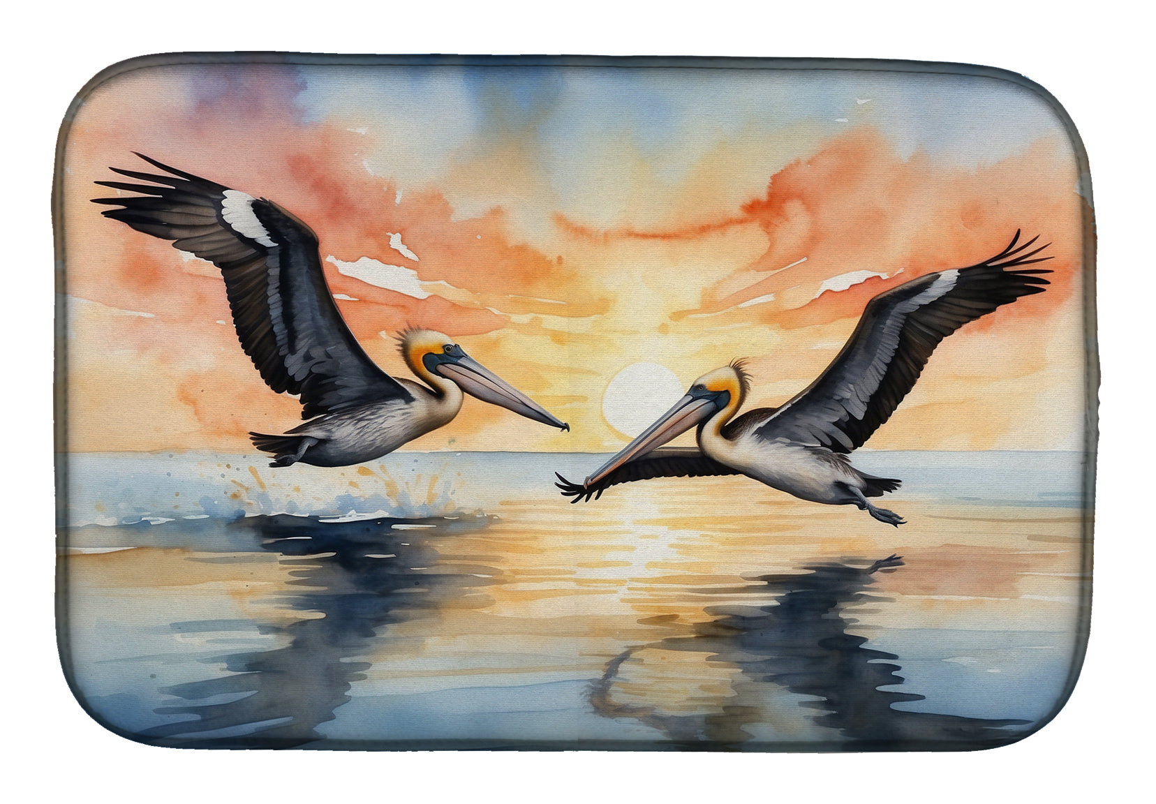 Buy this Pelicans Flying Dish Drying Mat