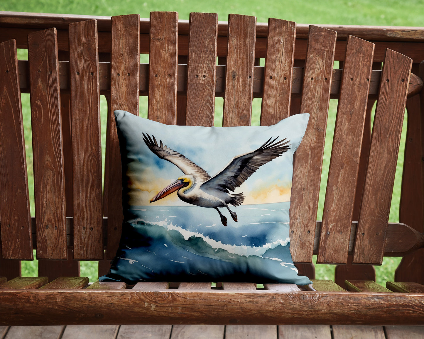 Pelican Soaring Throw Pillow