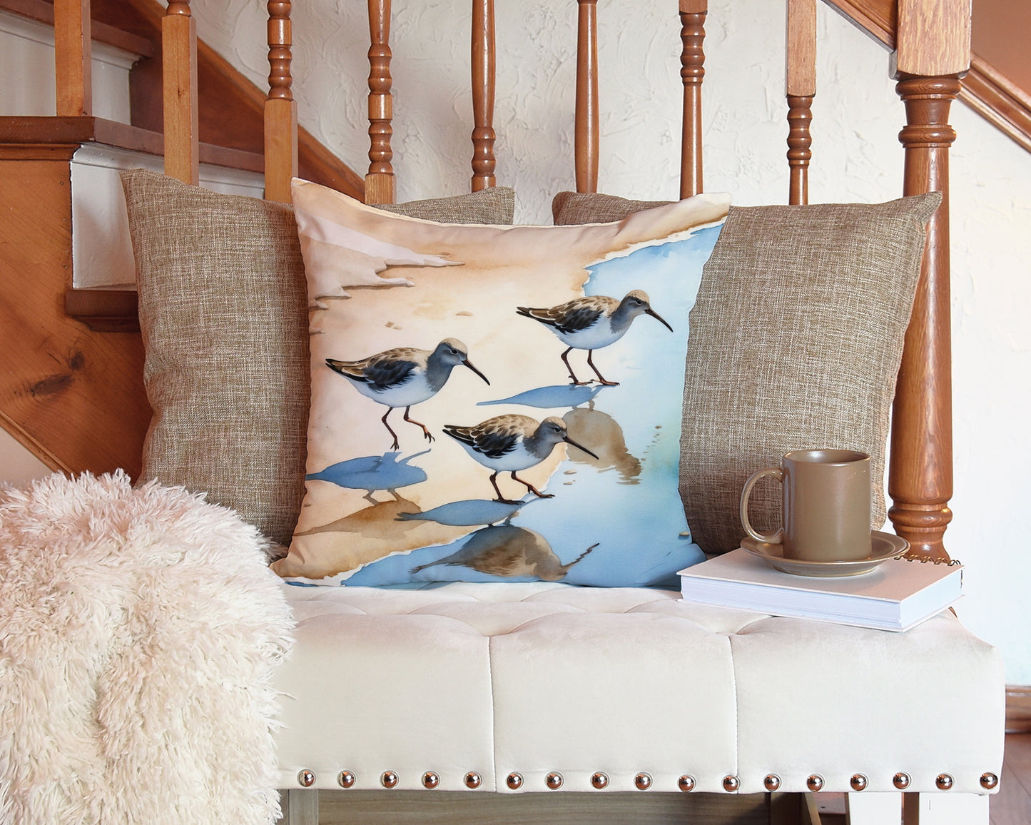Sandpipers Throw Pillow
