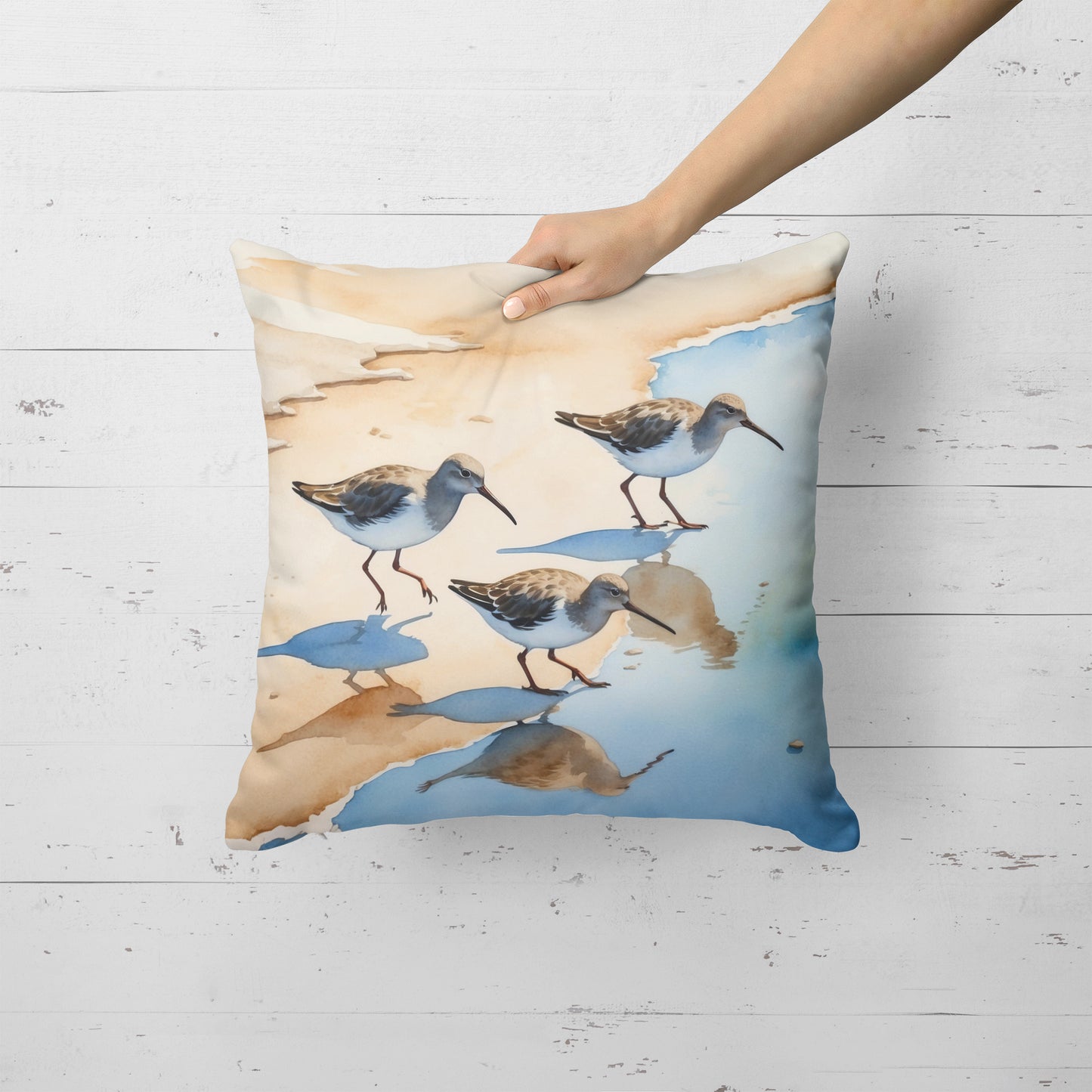 Sandpipers Throw Pillow