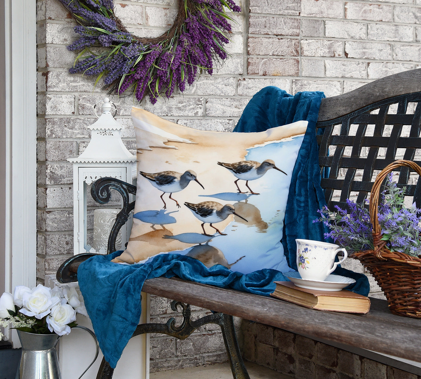 Sandpipers Throw Pillow