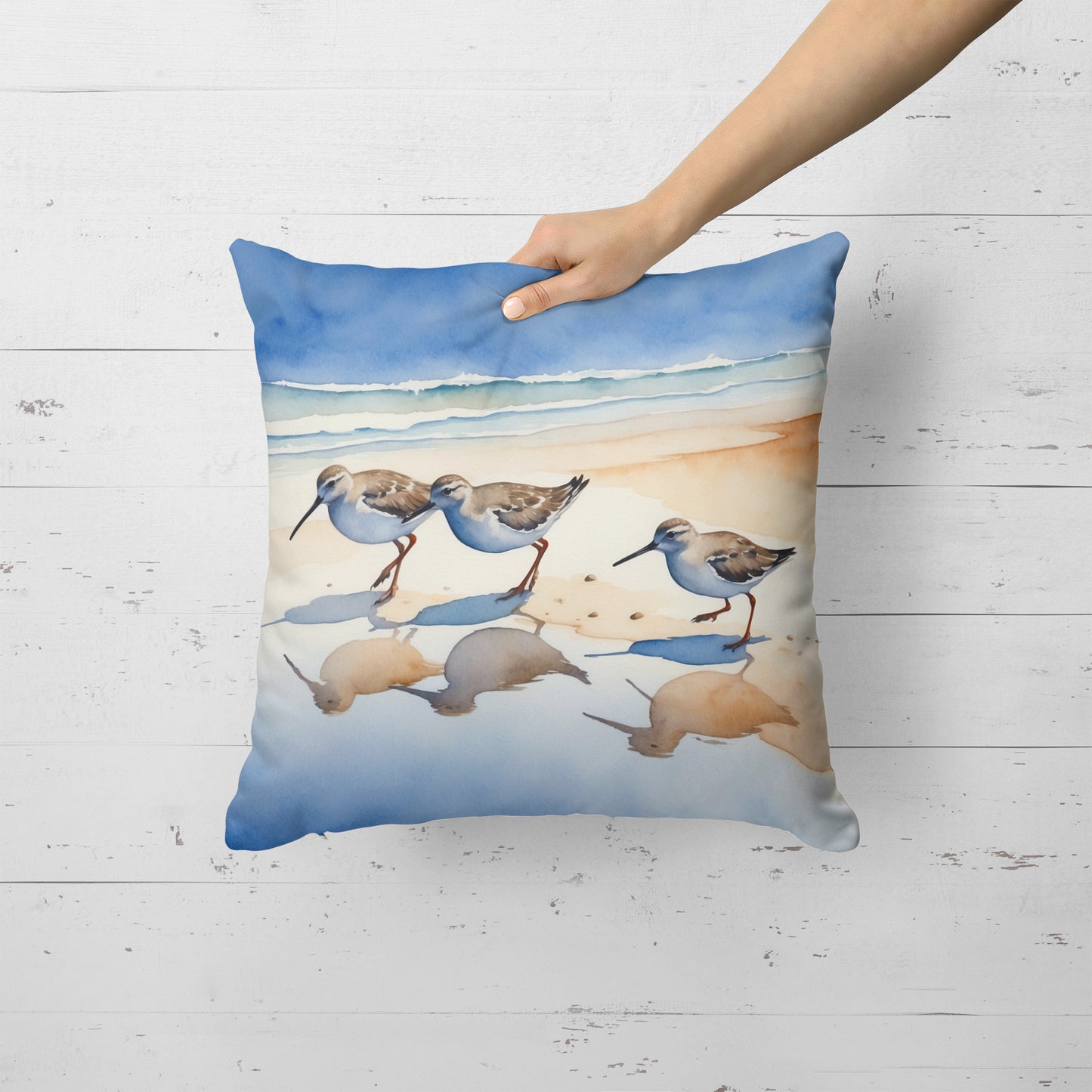 Sandpipers Throw Pillow