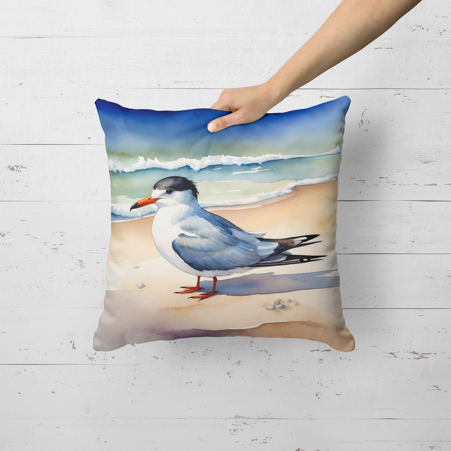 Tern Resting Throw Pillow