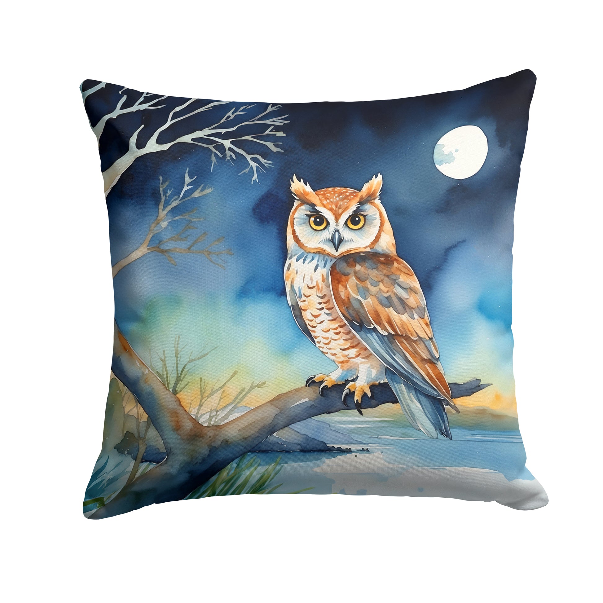 Buy this Owl Perched in Coastal Tree Throw Pillow
