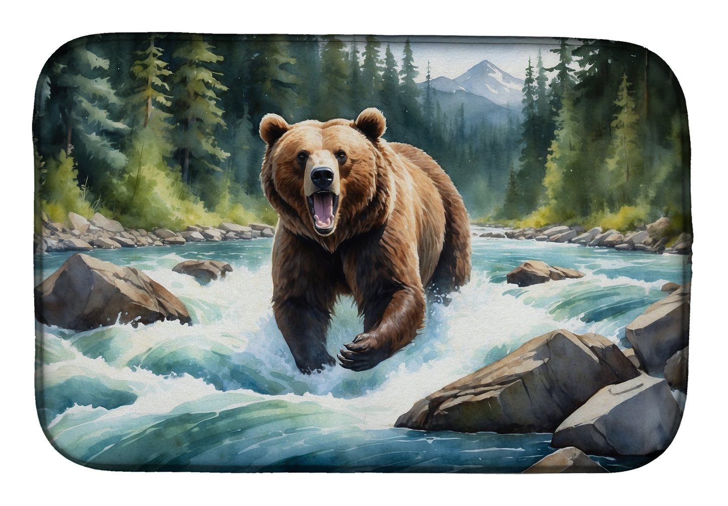 Buy this Alaskan Wilderness Grizzly Bear Dish Drying Mat