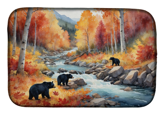 Buy this Bears Autumn in the Woods Dish Drying Mat