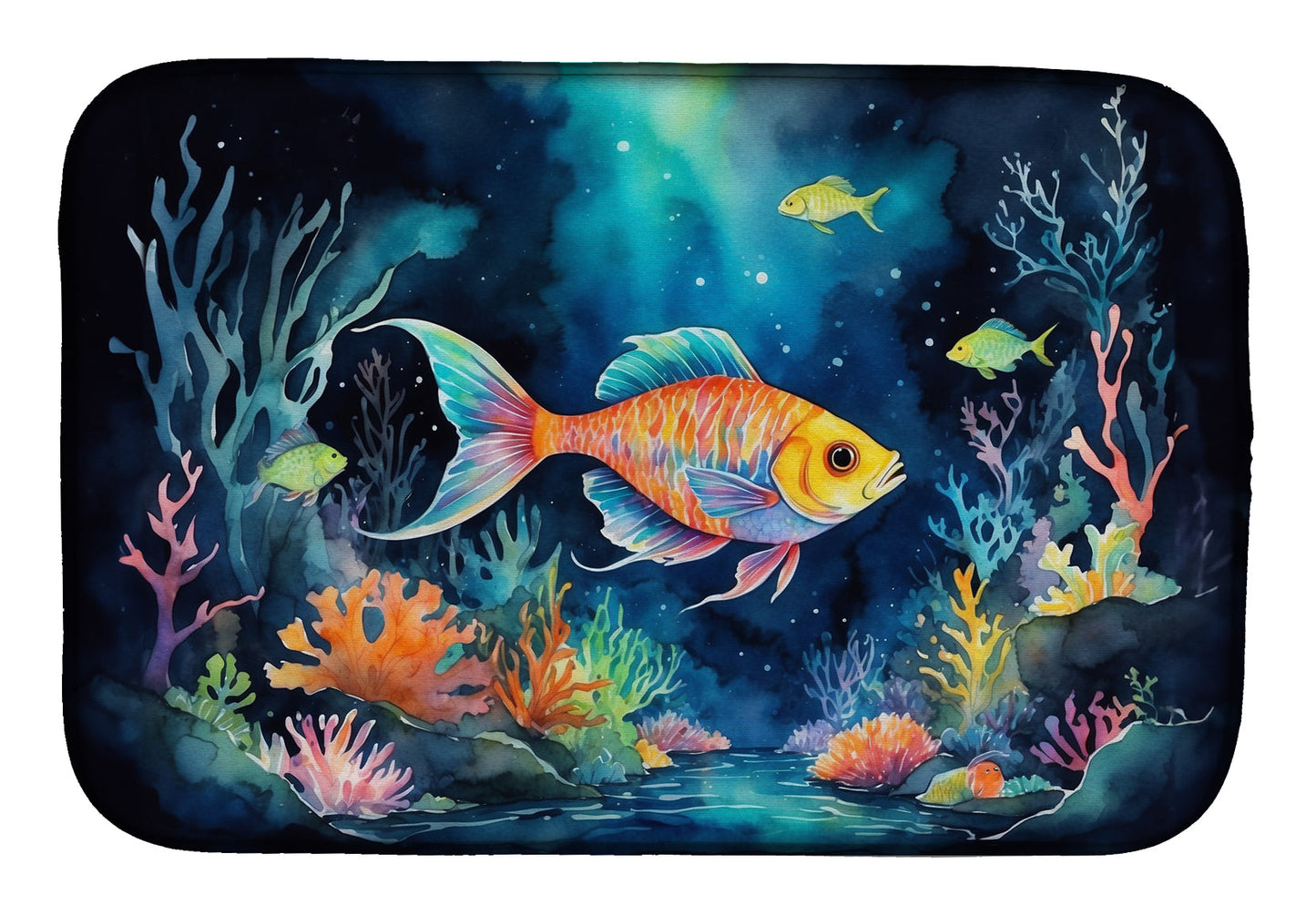Buy this Bioluminescent Fish Dish Drying Mat