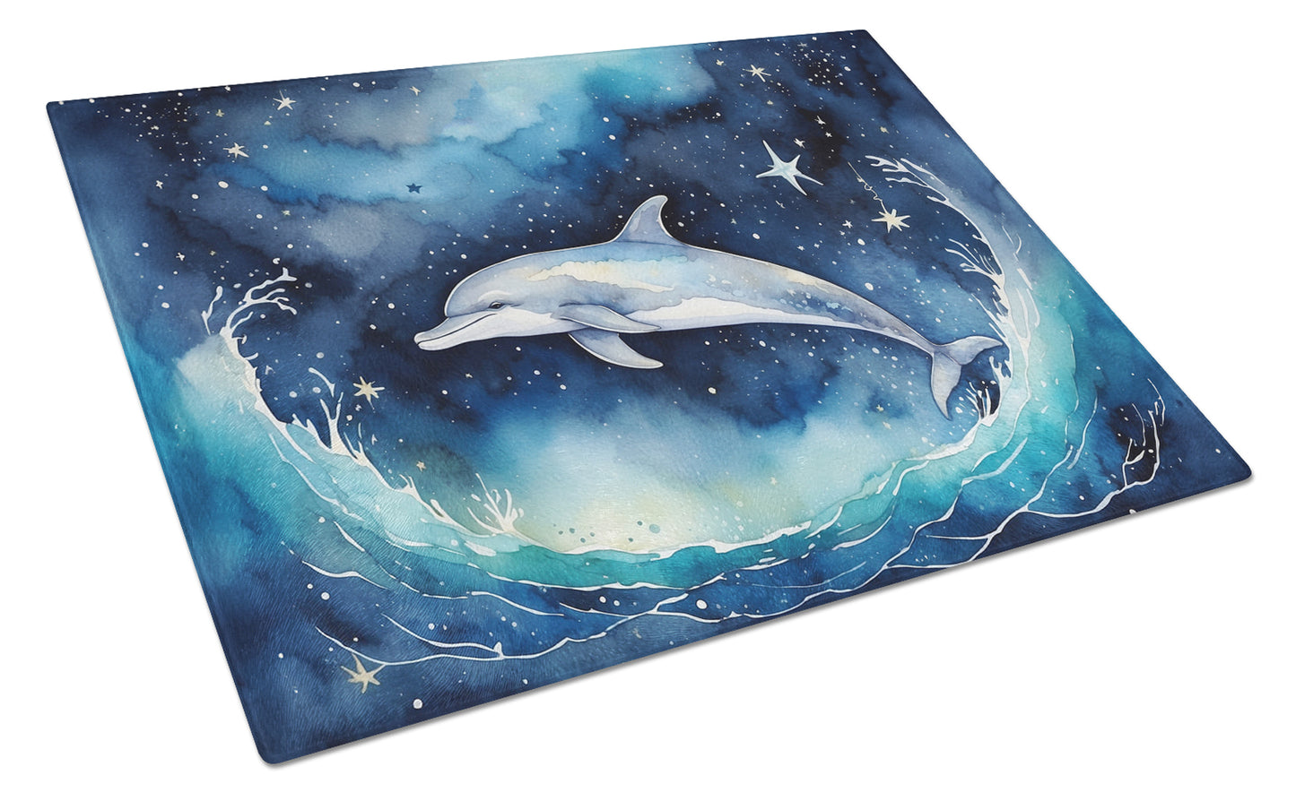 Buy this Dolphin in a Starry Sea Glass Cutting Board