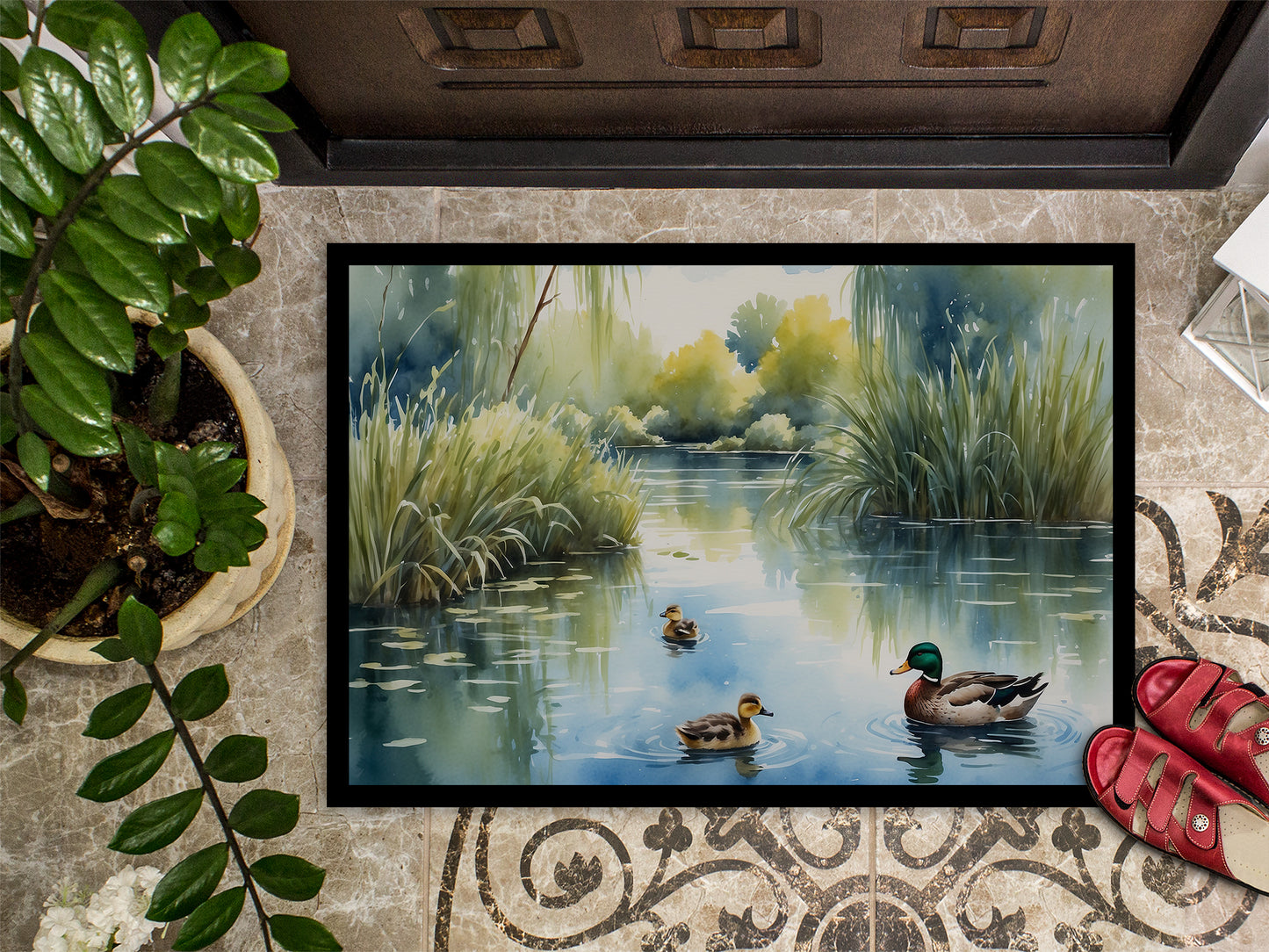 Ducks by the Pond Doormat