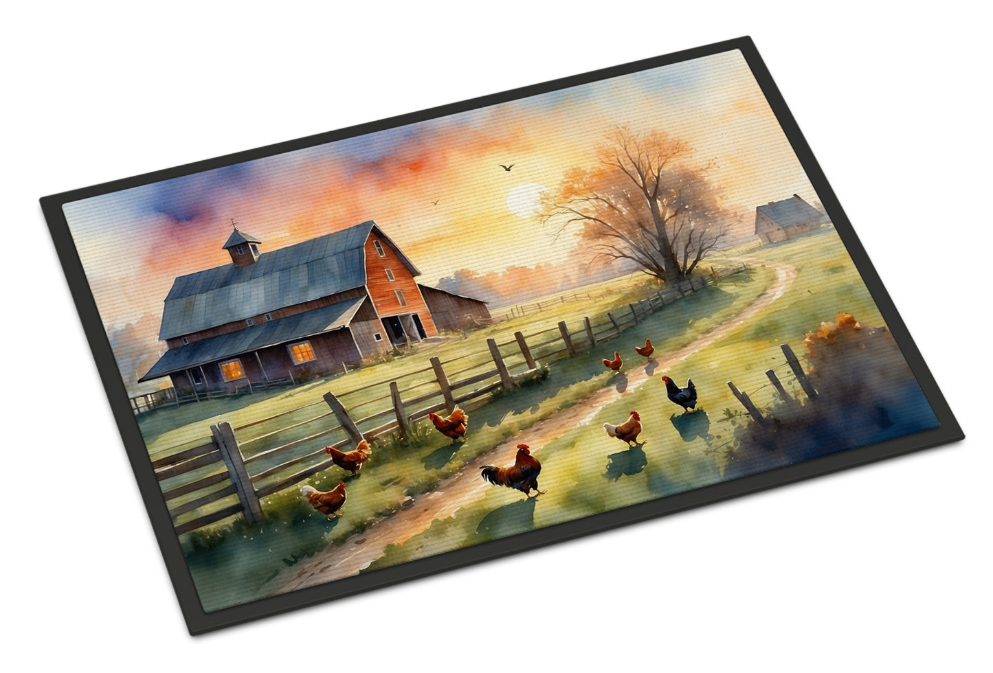 Buy this Chicken Farmyard Sunrise Doormat