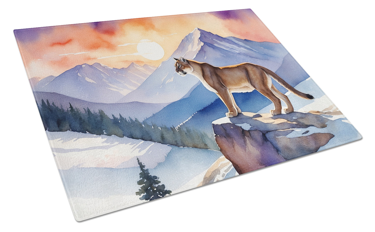 Buy this Mountain Majesty Lion Glass Cutting Board