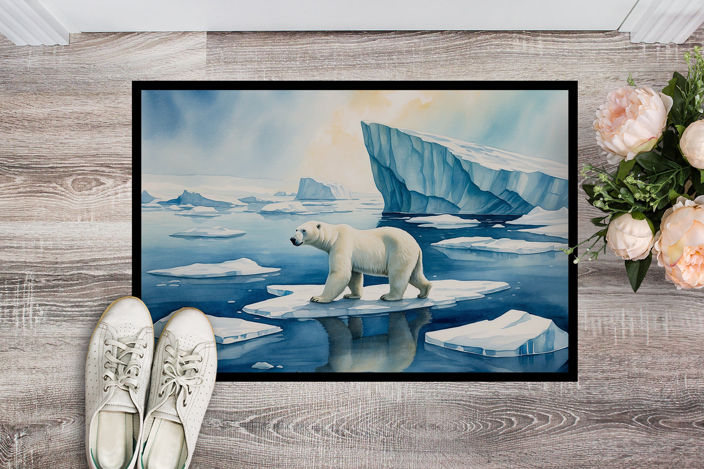 Polar Bear on the Ice Doormat