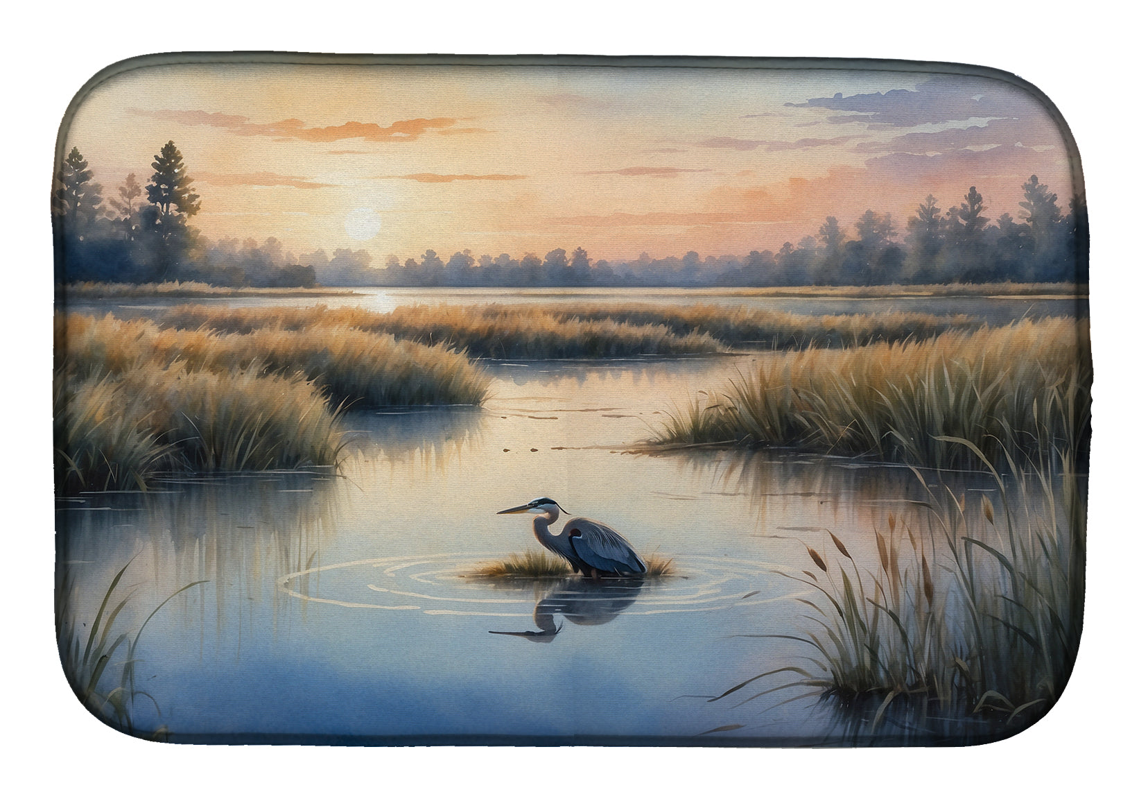 Buy this Wetland Wonders Blue Heron Dish Drying Mat