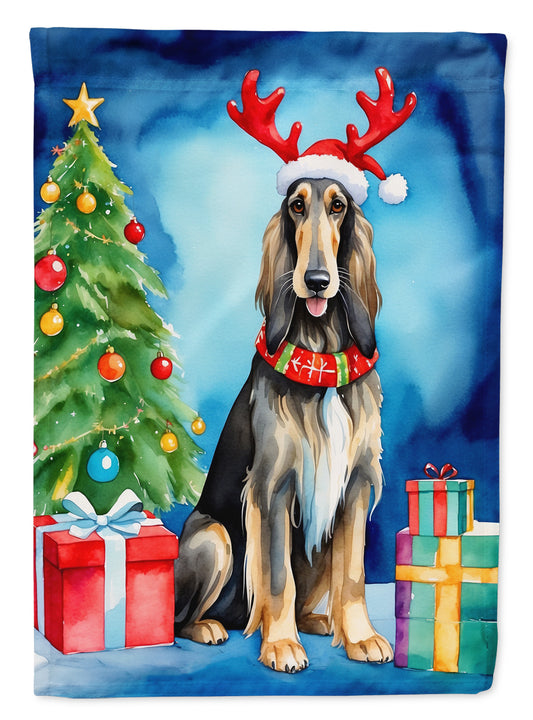 Buy this Afghan Hound Christmas Reindeer Garden Flag