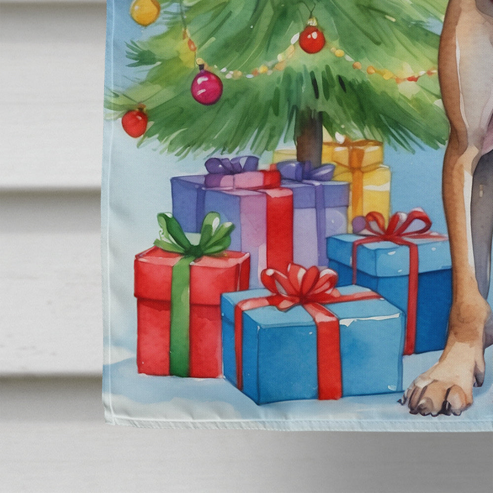 American Hairless Terrier Christmas Reindeer House Flag