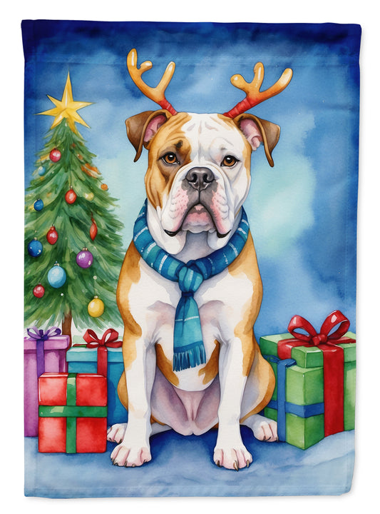 Buy this American Bulldog Christmas Reindeer House Flag