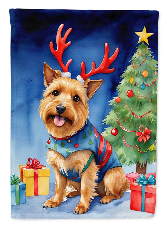 Buy this Australian Terrier Christmas Reindeer House Flag