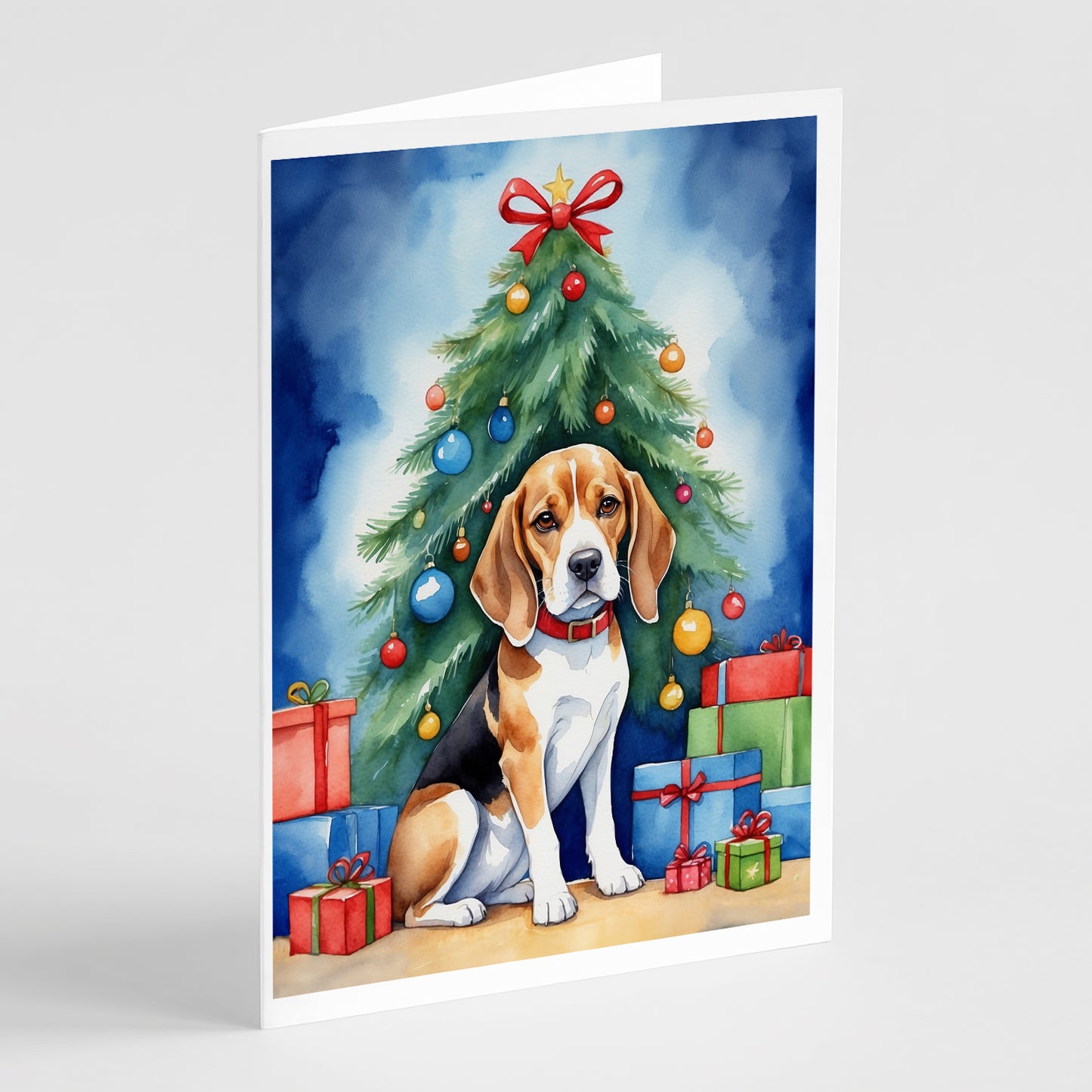 Buy this Beagle Christmas Reindeer Greeting Cards Pack of 8