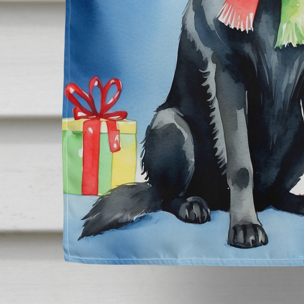 Belgian Sheepdog Christmas Reindeer House Flag